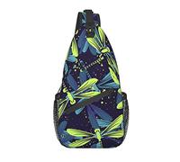 Sling Bag Spring Summer Dragonfly Insect Hiking Daypack Crossbody Shoulder Backpack Travel Chest Pack for Men Women