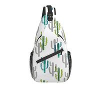 Sling Bag Summer Cactus Cacti Botany Hiking Daypack Crossbody Shoulder Backpack Travel Chest Pack for Men Women