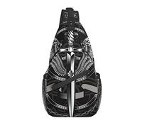 Sling Bag Sword With Wings Goth Indie Tarot Black and White Hiking Daypack Crossbody Shoulder Backpack Travel Chest Pack for Men Women