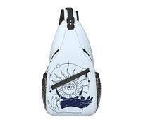 Sling Bag Tarot Magic Boho Hand Sun Blue Hiking Daypack Crossbody Shoulder Backpack Travel Chest Pack for Men Women