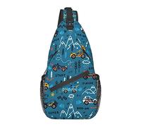 Sling Bag Transport Childish Car Blue Mountain Hiking Daypack Crossbody Shoulder Backpack Travel Chest Pack for Men Women
