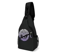 Sling Bag Triple Moon Goddess Wiccan Pagan Witch Adjustable Over The Shoulder Bag Waterproof Daypack For Sport Everyday Men