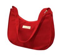 Sling Bag Women Shoulder Bag Fashion Pattern Solid Color Velvet Advanced Retro Casual Zipper Practical (RD1, One Size)