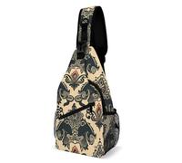Sling Bags for Women Men Asian Elephants Sling Backpack Adjustable Belt Casual Chest Daypack Bum Bags
