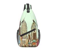 Sling Bags for Women Men Austin Texas Sling Backpack Adjustable Belt Bum Bags Fanny Pack for Travel Sports Running Hiking Waist Packs, Black, One Size