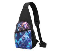 Sling Bags for Women Men DNA Genetic Helix Sling Backpack Adjustable Belt Bum Bags Fanny Pack for Travel Sports Running Hiking Waist Packs