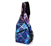 Sling Bags for Women Men DNA Genetic Helix Sling Backpack Adjustable Belt Casual Chest Daypack Bum Bags
