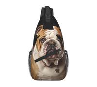 Sling Bags for Women Men English-Bulldog Sling Backpack Adjustable Belt Bum Bags Fanny Pack for Travel Sports Running Hiking Waist Packs, Black, One Size