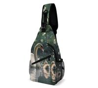 Sling Bags for Women Men Hat Pattern Sling Backpack Adjustable Belt Casual Chest Daypack Bum Bags Fanny Pack for Travel Sports Running Hiking Waist Packs, style-2-1, 38x20cm