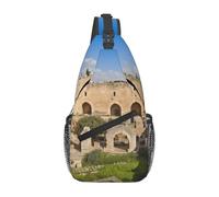 Sling Bags for Women Men Israel at The Tower of David Sling Backpack Adjustable Belt Bum Bags Fanny Pack for Travel Sports Running Hiking Waist Packs, Black, One Size