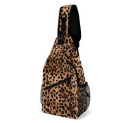 Sling Bags for Women Men Leopard Patterned Wallpaper Sling Backpack Adjustable Belt Casual Chest Daypack Bum Bags
