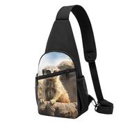 Sling Bags for Women Men Meerkat Animal Sling Backpack Adjustable Belt Bum Bags Fanny Pack for Travel Sports Running Hiking Waist Packs