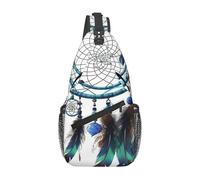 Sling Bags for Women Men Native American Dream Catcher Sling Backpack Adjustable Belt Bum Bags Fanny Pack for Travel Sports Running Hiking Waist Packs, Black, One Size