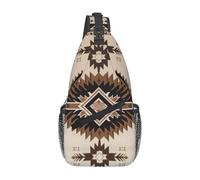 Sling Bags for Women Men Native American Sling Backpack Adjustable Belt Bum Bags Fanny Pack for Travel Sports Running Hiking Waist Packs, Black, One Size