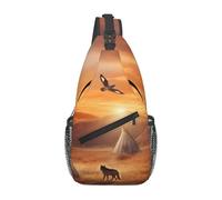 Sling Bags for Women Men Native American Tribes Sling Backpack Adjustable Belt Bum Bags Fanny Pack for Travel Sports Running Hiking Waist Packs, Black, One Size