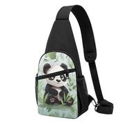 Sling Bags for Women Men Panda bamboo Sling Backpack Adjustable Belt Bum Bags Fanny Pack for Travel Sports Running Hiking Waist Packs
