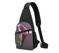 Sling Bags for Women Men Purple Calla Lily Sling Backpack Adjustable Belt Bum Bags Fanny Pack for Travel Sports Running Hiking Waist Packs