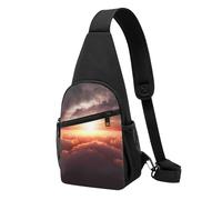 Sling Bags for Women Men Sun sunrise cloud Sling Backpack Adjustable Belt Bum Bags Fanny Pack for Travel Sports Running Hiking Waist Packs