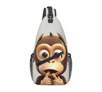 Sling Bags for Women Men The silent monkey Sling Backpack Adjustable Belt Bum Bags Fanny Pack for Travel Sports Running Hiking Waist Packs