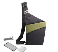 Sling Chest Bag for Men - Peaksta Slim Carry Bag | Small Fanny Pack for Men | Waterproof Sling Slim Carry Shoulder Pack | Casual Anti-Theft Fanny Bag for Daily Commute Outgoing Traveling Dates, Left