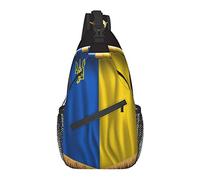 Sling Chest Crossbody Bag Anti-Theft Waterproof Shoulder Backpack Casual Rucksack for Sports Gym Yoga, for Cool Ukraine Flag