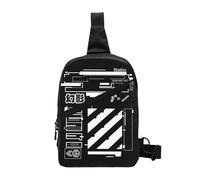 Sling Chest Crossbody Bag Men Casual Tokyo Future Tech Street Wear Style Shoulder Backpack for Travel Cycling