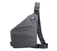 Sling crosbody Bag - Durable Polyester Anti Theft Satchel, Urban Travel Organizer | Portable Size Hidden Pocket with Locking Zip Feature, Chest Shoulder Pack for Men City Hike Trip Everyday Carry
