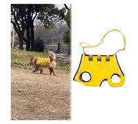 Sling for Dogs Weak Back Legs, Yellow Breathable Pet Support Harness for Elderly/Cruciate Ligament Injuries/Fracture Dog, Washable Dog Lifter with Padded Leg Loop(1 pc,S)