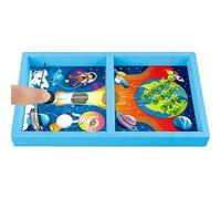 Sling Puck Game, Fast Action Board, Two Player Duel, Interactive Wooden Game Set for Kids Aged 3+ Home Party Friend Gathering Family Night Kindergarten Preschool Fun Family Table Set 36x21x2.5cm