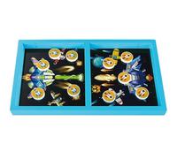 Sling Puck Game, Fast Action Board, Two Player Duel, Interactive Wooden Game Set for Kids Aged 3+ Home Party Friend Gathering Family Night Kindergarten Preschool Fun Family Table Set 36x21x2.5cm