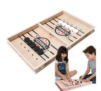 Sling Puck | Wooden Bouncy Chess Board | Disco Game with Sling for 2 Players | For Classroom School Home Kindergarten Indoor Camping Travel Bedroom Living Room