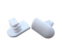 Sling Rail END CAPS | FITS Agio Brand Patio Furniture | 16 Pack (Half Oval, White)