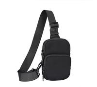 Sling Shoulder Bag Waterproof, Crossboay Cell Phone Purse Black, Lightweight Sling Bag Casual Daypack Chest Shoulder Backpack with Adjustable Strap Zipper Satchel Side Bag Cross Body Wallet Handbag