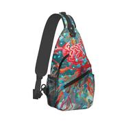 Sling Shoulder Bags Brain Structurek Backpack Leisure Crossbody Unisex Sling Bag For Hiking Cycling Runner