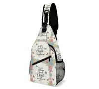 Sling Shoulder Bags Christianty Religious Holy Writ Verse Scripture Prayer Backpack Leisure Chest Bag Unisex Shoulder Bags For Cycling Hiking Runner