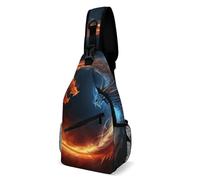 Sling Shoulder Bags Fire And Ice Dragons Backpack Unisex Shoulder Bags Anti-Theft Crossbody For Runner Workout Travelling