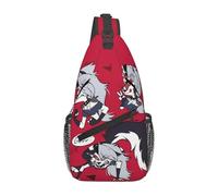Sling Shoulder Bags Helluva Boss Backpack Leisure Shoulder Bags Anti-Theft Crossbody For Cycling Travelling Workout