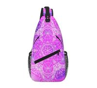 Sling Shoulder Bags Mandala Sacred Metatron Cube Backpack Lightweight Shoulder Bags Unisex Chest Bag For Travelling Workout Cycling