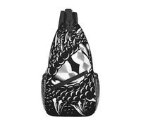 Sling Shoulder Bags Monochrome Dragon Eye Crossbody Lightweight Backpack Unisex Sling Bag For Workout Runner Travelling