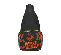 Sling Shoulder Bags Native American Heritage Month Indigenous Pride Chest Bag Anti-Theft Shoulder Bags Unisex Crossbody For Workout Cycling Hiking
