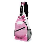 Sling Shoulder Bags Pink Christmas Ball Sling Bag Leisure Crossbody Anti-Theft Backpack For Hiking Runner Travelling