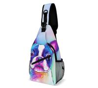 Sling Shoulder Bags Pitbulls Pet Dog Art Backpack Anti-Theft Chest Bag Unisex Sling Bag For Runner Workout Travelling