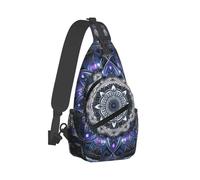 Sling Shoulder Bags Rectangle Mandala Shoulder Bags Lightweight Sling Bag Unisex Chest Bag For Runner Hiking Travelling