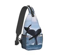 Sling Shoulder Bags Whale Tail Sling Bag Lightweight Chest Bag Sports Backpack For Hiking Workout Cycling