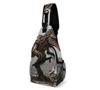 Sling Shoulder Bags Wilderness Rusty Dino Sling Bag Unisex Chest Bag Anti-Theft Shoulder Bags For Runner Travelling Workout