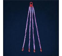 Sling with 4 Legs Grab Hook, Four Leg Bridle Web Sling, Polyester Strap Lifting Slings Chain Hoist, 6613lbs Heavy-duty Lifting Straps for Hoist Safe Towing and Handling of Cargo(2.5m)