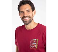 Sling Your Hook Back Print Artist T-Shirt Weird Fish Red 4XL
