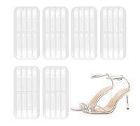 Slingback Heel Grips Anti-Slip for Women's Shoes - 24 Pcs Transparent Adhesive Silicone Pads, Invisible Gel Cushions Prevent Slipping & Pinch Protection in High Heels Sandals Slingbacks Comfort Fit
