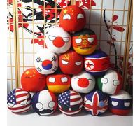 SLINGDA 15PCS Polandball Poland Plush Pillow Pendant Cartoon Polandball Doll Stuffed Animal Gift Kids Adult Toys 10cm/4in