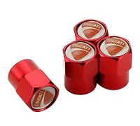 SLINGDA 4Pcs Car Tyre Valve Dust Caps for Ducati Diavel Hypermotard Monster Multistrada Superbike Scrambler 696 848 796 821 899 1199 Automobile Alloy Tire Dustproof Cap